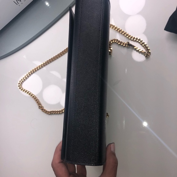 YSL monogram Kate medium black and gold - Picture 5 of 8